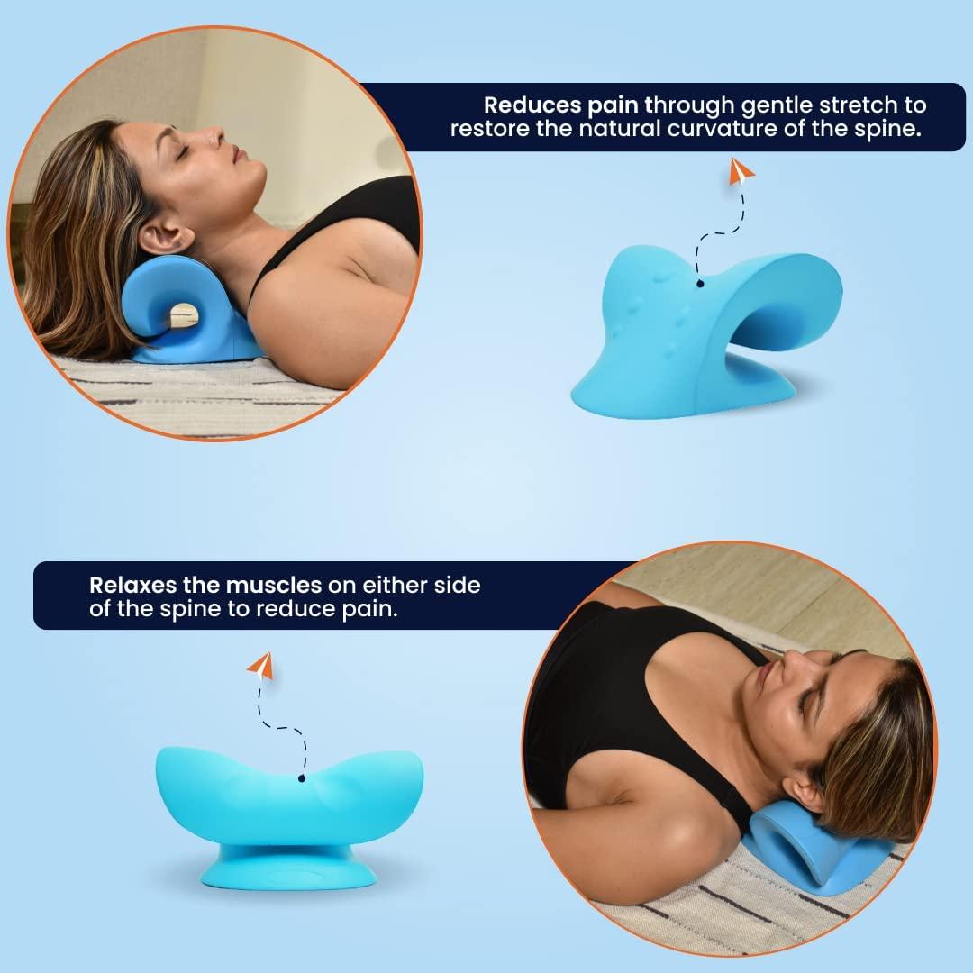 Cervical Pillow for Neck & Shoulder Pain Chiropractic Acupressure Manual Massage Medical Grade Material Recommended by Orthopaedics